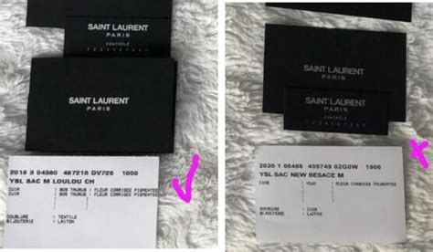 ysl brand fake vs real|ysl authenticity card.